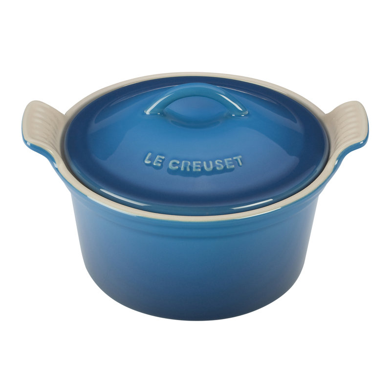 Le Creuset Heritage 18 Oz. Stoneware Oval Heritage Casserole with Lid